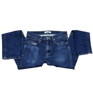 Quiksilver Mens Straight Skinny Denim Jeans Blue Medium Wash Size 31 Mid Rise